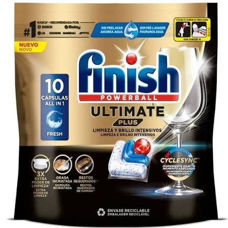 FINISH Κάψουλες Πλυντηρίου Πιάτων Ultimate plus All In 1 10τεμ – Απορρυπαντικά Πλυντηρίου Πιάτων