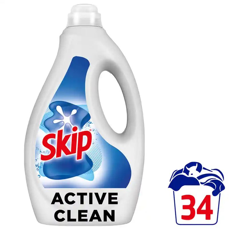 SKIP υγρό απορρυπαντικό πλυντηρίου ρούχων active clean 34μεζ 1,53lt – Απορρυπαντικά Ρούχων