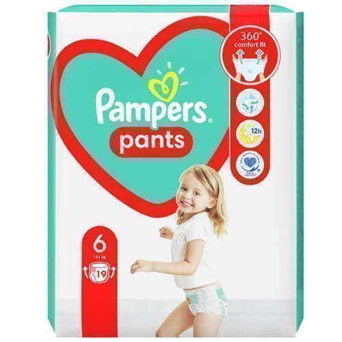 PAMPERS pants βρεφικές πάνες No6 15+kg 19τεμ – Πάνες Μωρού