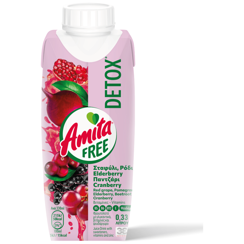 AMITA χυμός free detox 330ml – Χυμοί