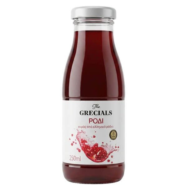GRECIALS χυμός 100% φυσικός ρόδι σε γυάλινο 250ml – Χυμοί