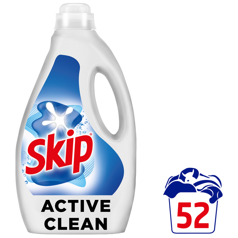 SKIP υγρό πλυντηρίου ρούχων Active Clean 52μεζ 2,34lt – Απορρυπαντικά Ρούχων