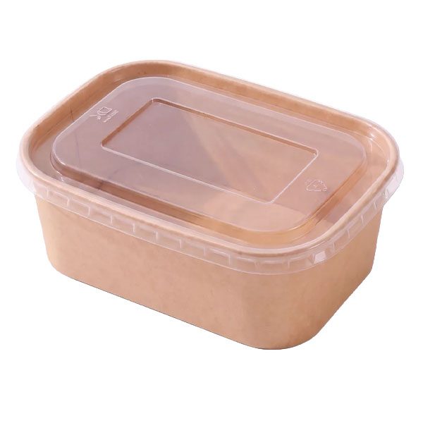 KRAFT BOXES σκεύος φαγητού σαλάτας ορθογώνιο με καπάκι pet 550ml 50τεμ – Κουτιά Τροφίμων μιας Χρήσης (Χονδρική)