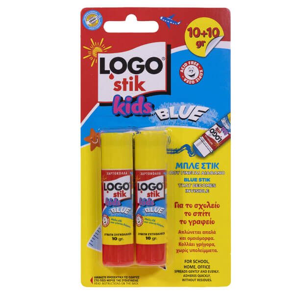 LOGO kids blue κόλλα στικ 2x10gr – Κόλλες