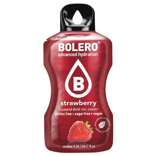 BOLERO τσάι στιγμιαίο φράουλα χωρίς ζάχαρη 9gr – Αναψυκτικά
