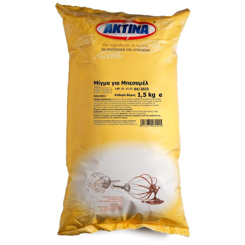 ΑΚΤΙΝΑ μπεσαμέλ 1,5kg – Ακτίνα – Έτοιμα Μείγματα για Γλυκά