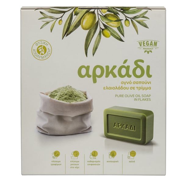 ΑΡΚΑΔΙ σαπούνι αγνό ελαιολάδου σε τρίμμα vegan 500gr – Αρκάδι – Καθαριστικά Επιφανειών