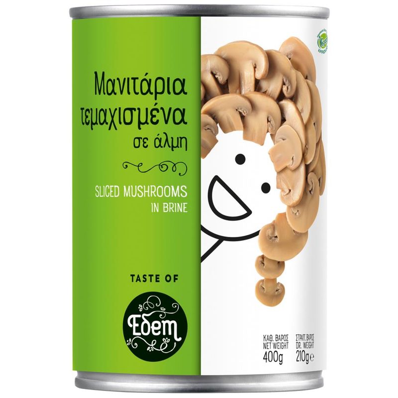 ΕΔΕΜ μανιτάρια τεμαχισμένα 400gr – Εδέμ – Τρόφιμα Μακράς Συντήρησης