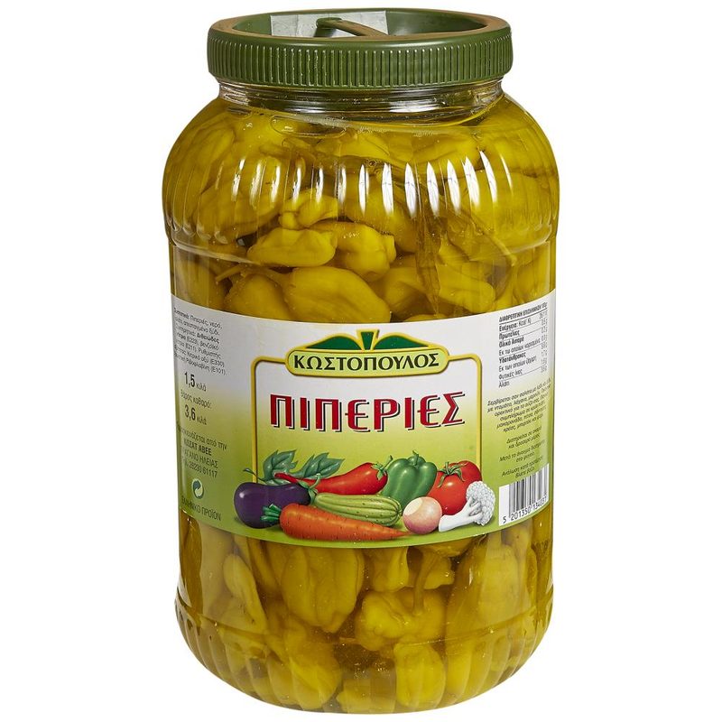 ΚΩΣΤΟΠΟΥΛΟΣ πιπεριές τουρσί 3.6kg – Κωστόπουλος – Τρόφιμα Μακράς Συντήρησης