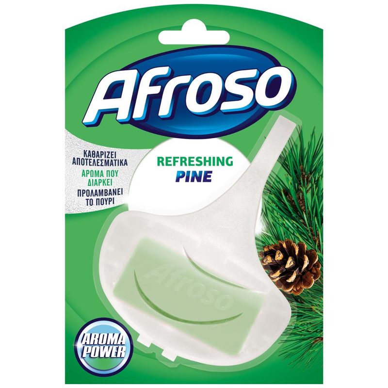 AFROSO μπλοκ τουαλέτας με πεύκο 40gr – Καθαριστικά Μπάνιου