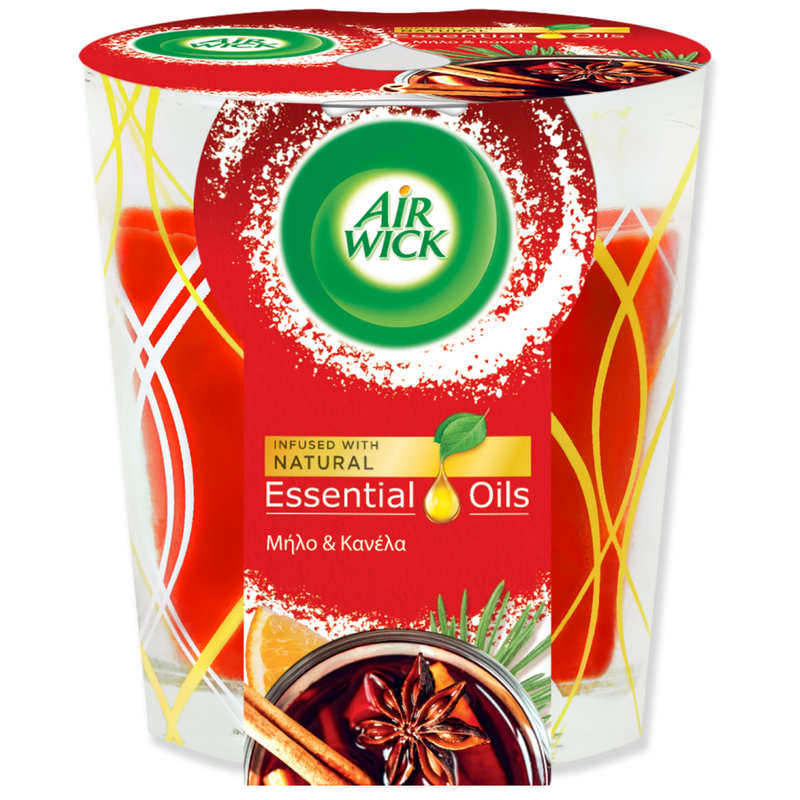 AIR WICK αρωματικό κερί μήλο και κανέλα 105gr – Κεριά