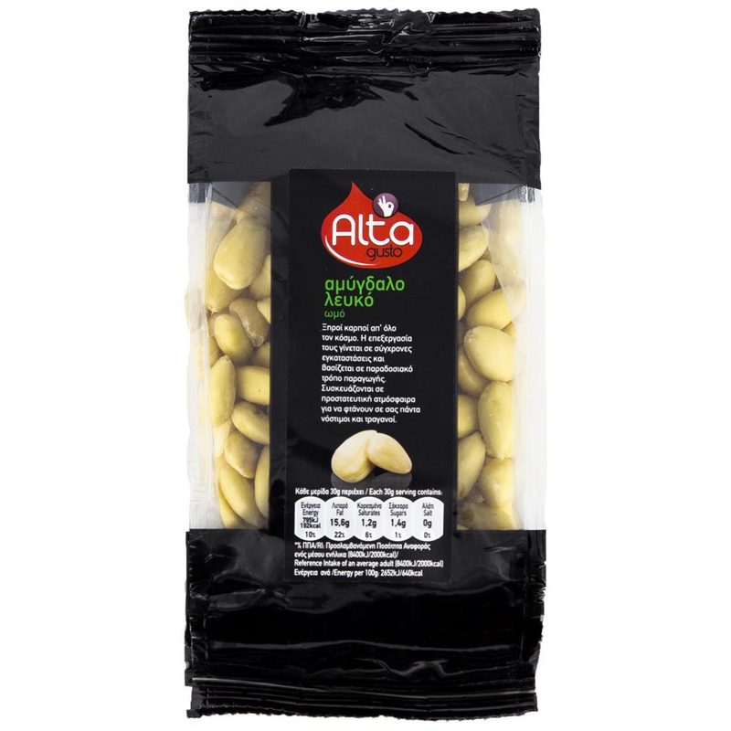 ALTA Gusto αμύγδαλο λευκό ωμό 200gr – Ξηροί Καρποί και Αποξηραμένα Φρούτα