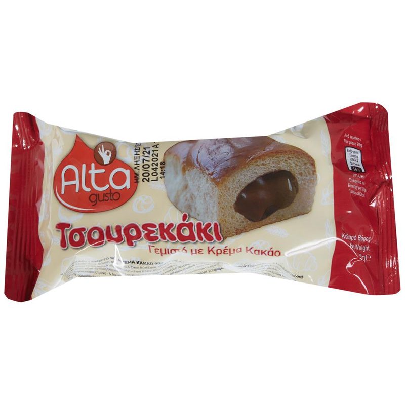 ALTA Gusto τσουρεκάκι γεμιστό με κρέμα κακάο 90gr – Κέικ, Τσουρέκια και Κρουασάν