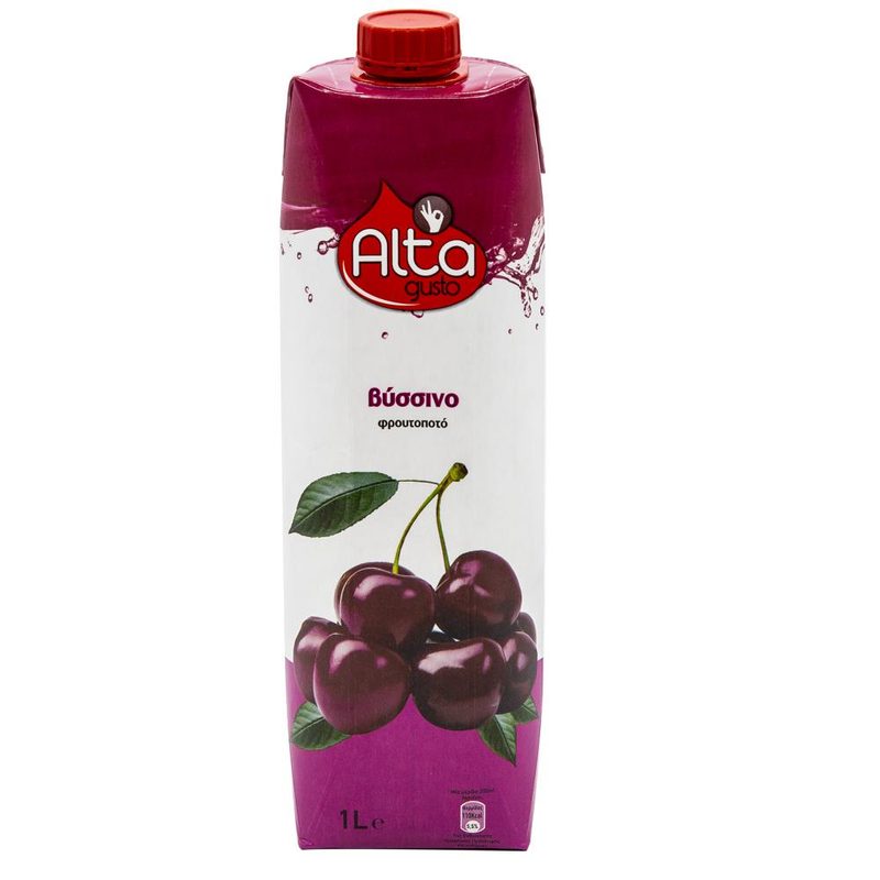 ALTA Gusto φρουτοποτό βύσσινο 1lt – Χυμοί