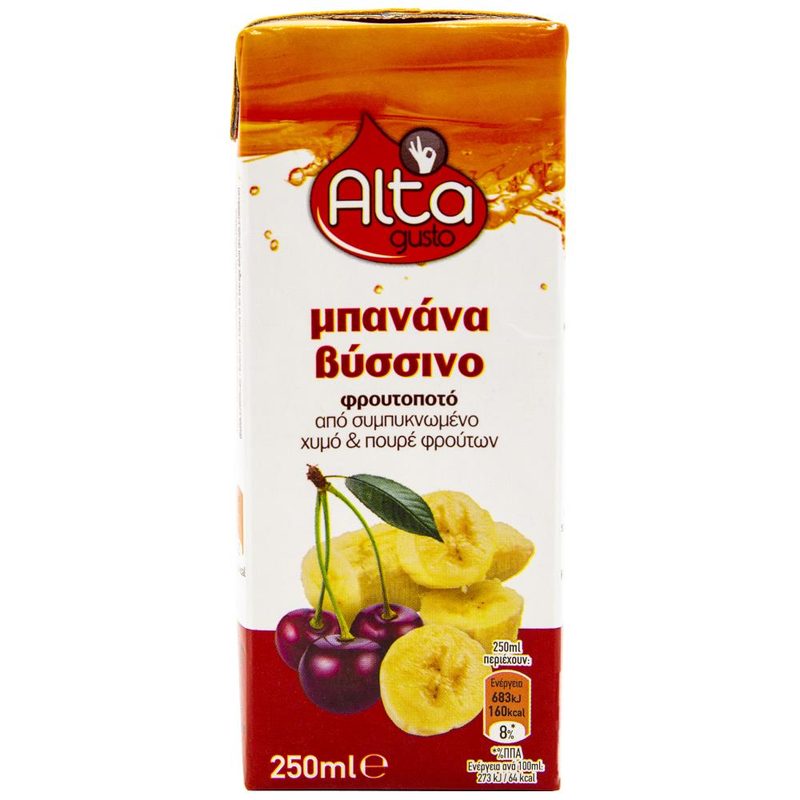 ALTA gusto φρουτοποτό μπανάνα βύσσινο 250ml – Χυμοί