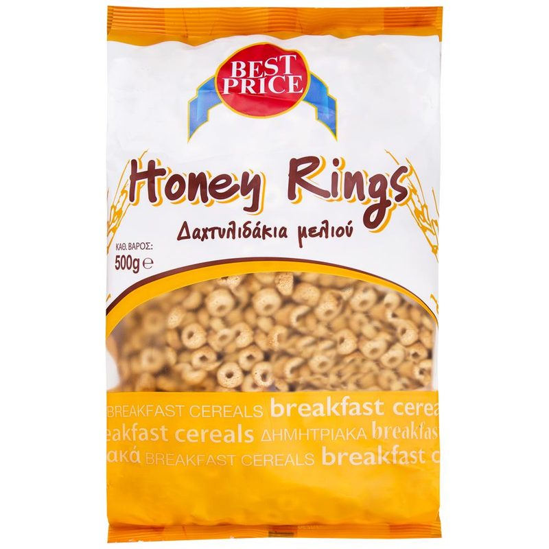 BEST PRICE δημητριακά honey rings 500gr