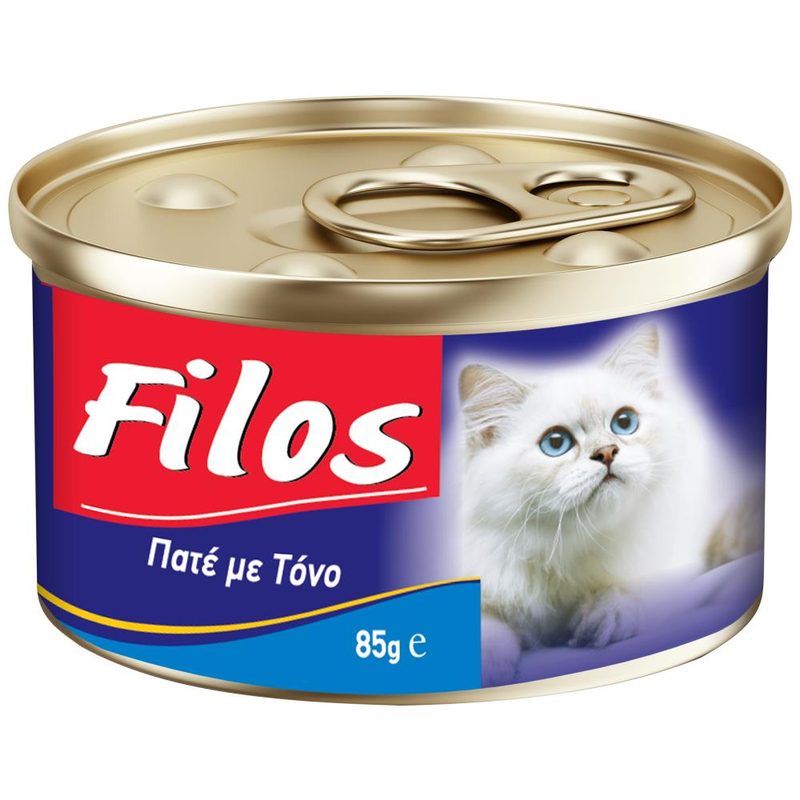 FILOS γατοτροφή με τόνο πατέ 85gr – Υγρή Τροφή Γάτας