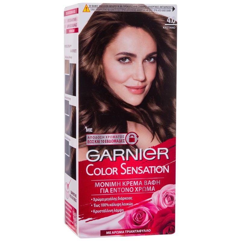 GARNIER βαφή μαλλιών color sensation No4 καστανό 40ml – Βαφές Μαλλιών