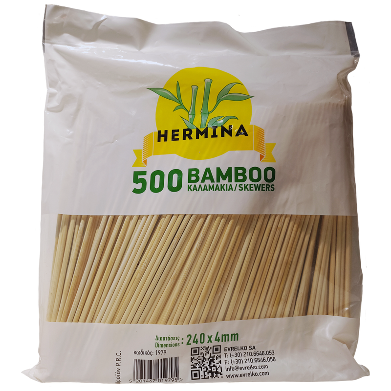 HERMINA καλαμάκια μπαμπού 24cm 500τεμ – Βρεφικά και Παιδικά Σετ Φαγητού
