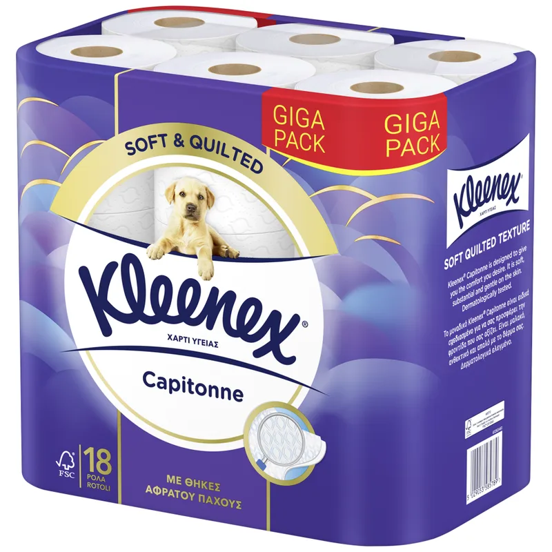 KLEENEX χαρτί υγείας capitonne 18τεμ – Χαρτιά Υγείας