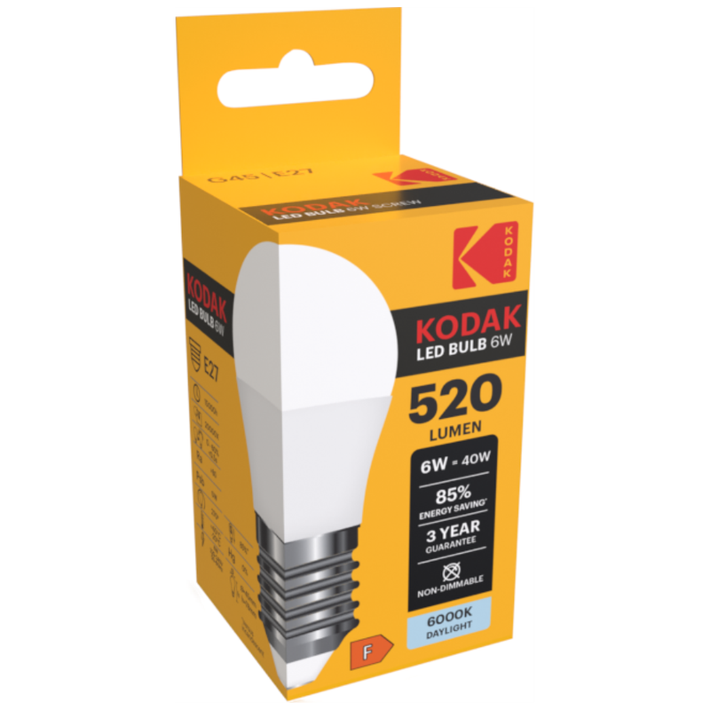 KODAK λάμπα πυρακτώσεως Led G45 E27 6W Ψυχρό λευκό – Λάμπες LED