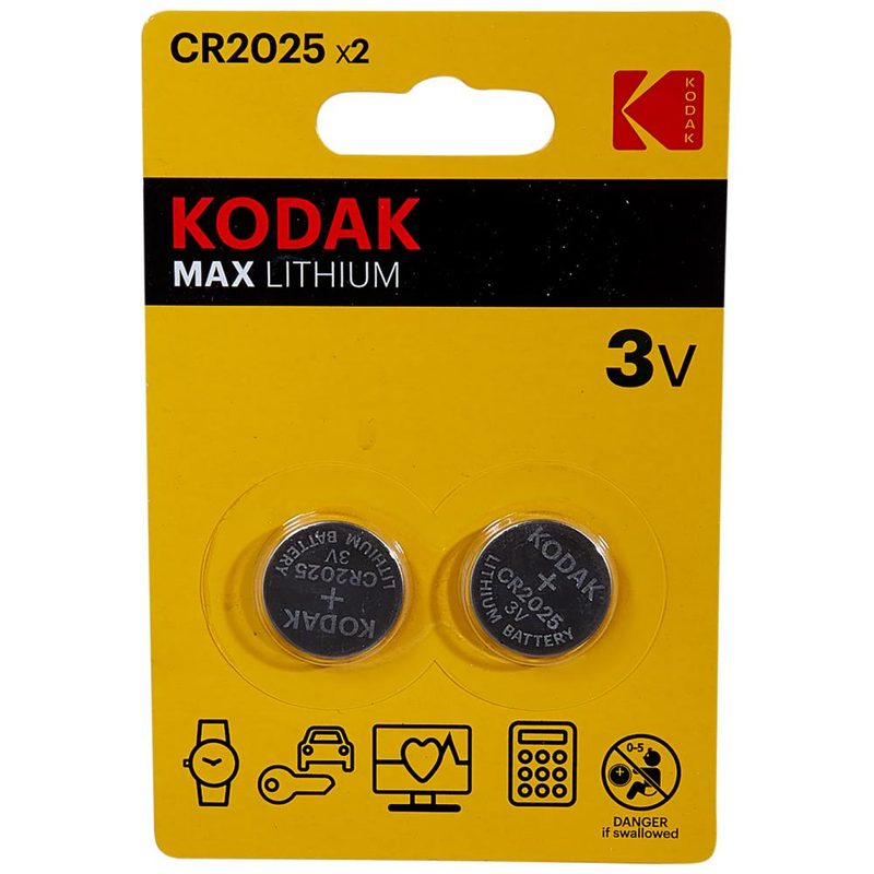 KODAK μπαταρία λιθίου CR2025 2τεμ – Μπαταρίες Ρολογιών