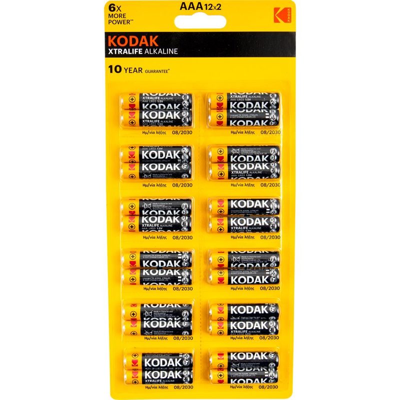 KODAK μπαταρία αλκαλική ΑΑΑ 24τεμ – Αλκαλικές Μπαταρίες
