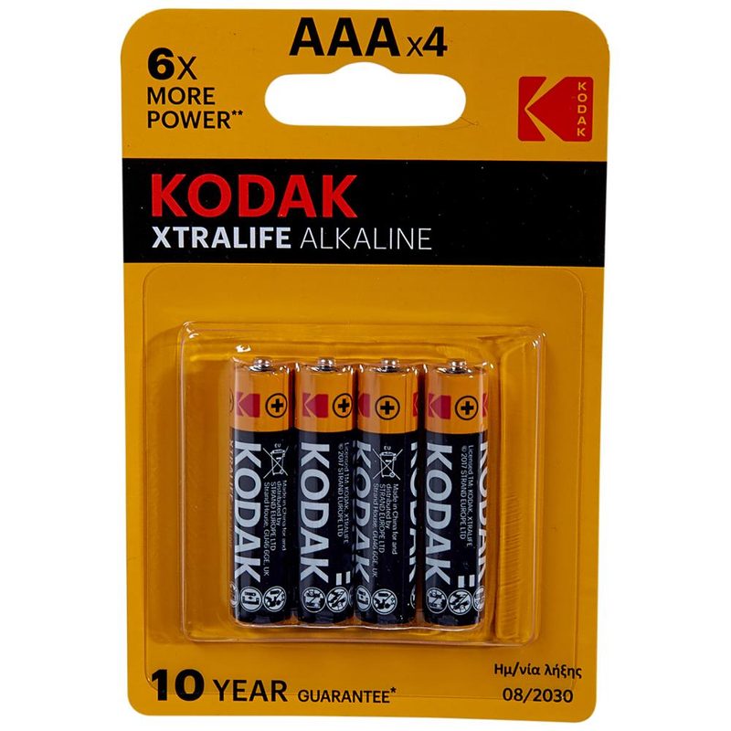 KODAK μπαταρία αλκαλική ΑΑΑ 4τεμ – Αλκαλικές Μπαταρίες