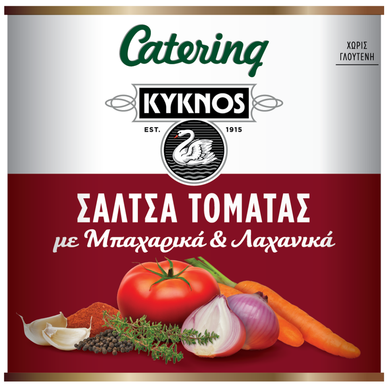 ΚΥΚΝΟΣ σάλτσα ντομάτας με μπαχαρικά και λαχανικά 2,5kg – Κύκνος – Σάλτσες και Dressings