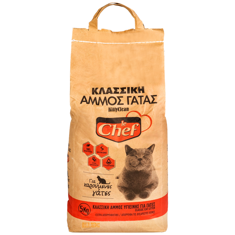 LE CHEF άμμος κλασική 5kg – Άμμος Γάτας