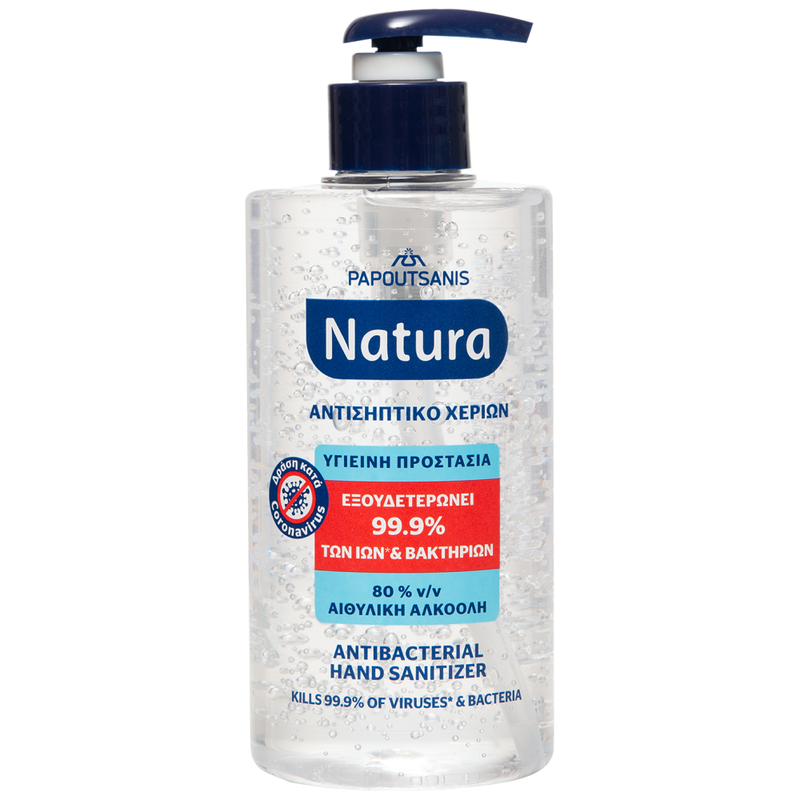 ΠΑΠΟΥΤΣΑΝΗΣ Natura αντισηπτικό gel με αντλία 400ml – Παπουτσάνης – Αντισηπτικά Χεριών