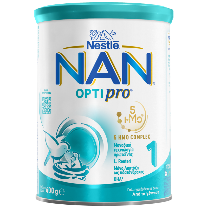 NESTLE Optipro Nan γάλα σε σκόνη No1 400gr – Βρεφικές Κρέμες και Έτοιμα Γεύματα
