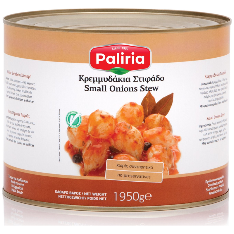 ΠΑΛΙΡΡΟΙΑ κρεμμύδια στιφάδο 1950gr – Παλίρροια – Τρόφιμα Μακράς Συντήρησης