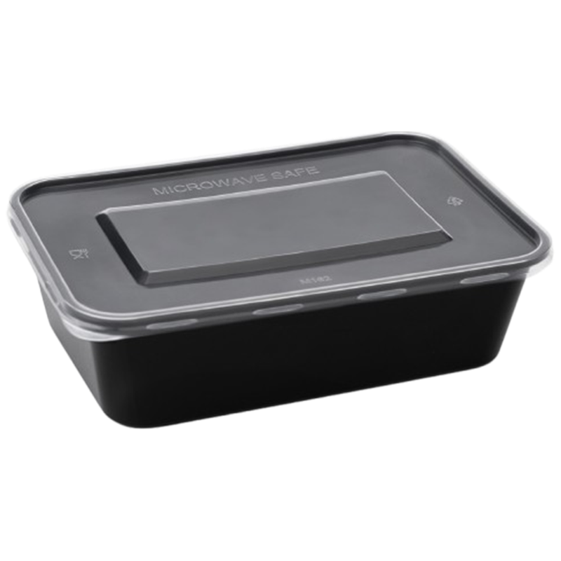 READY 2U σκεύος φαγητού PP μαύρο με καπάκι 500ml 50τεμ – Μπωλ/Κύπελλα μιας Χρήσης (Χονδρική)
