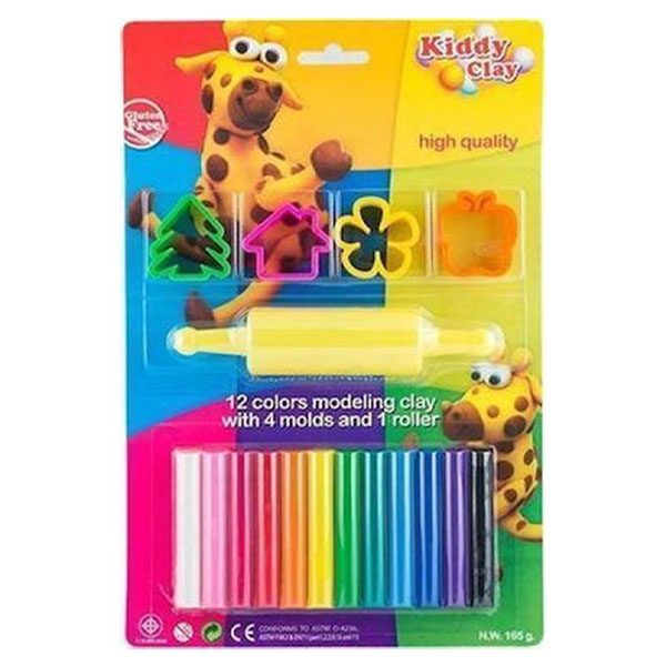 KIDDY CLAY πλαστελίνη blister 12τεμ – Πλαστελίνες