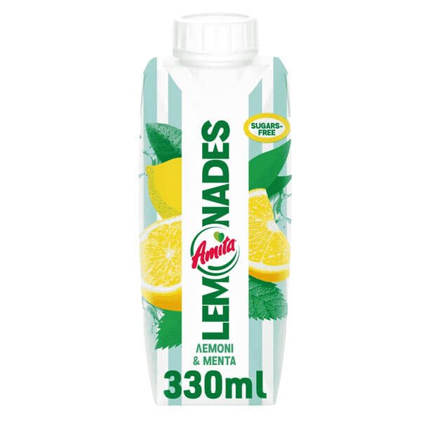 AMITA χυμός lemonades λεμόνι και μέντα 330ml – Χυμοί