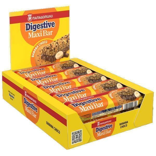 ΠΑΠΑΔΟΠΟΥΛΟΥ μπάρες δημητριακών digestive bar με μπανάνα και σοκολάτα 10x50gr – Παπαδοπούλου