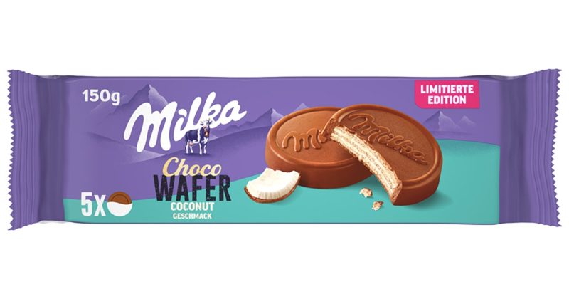 MILKA μπισκότα choco wafer coconut 150gr