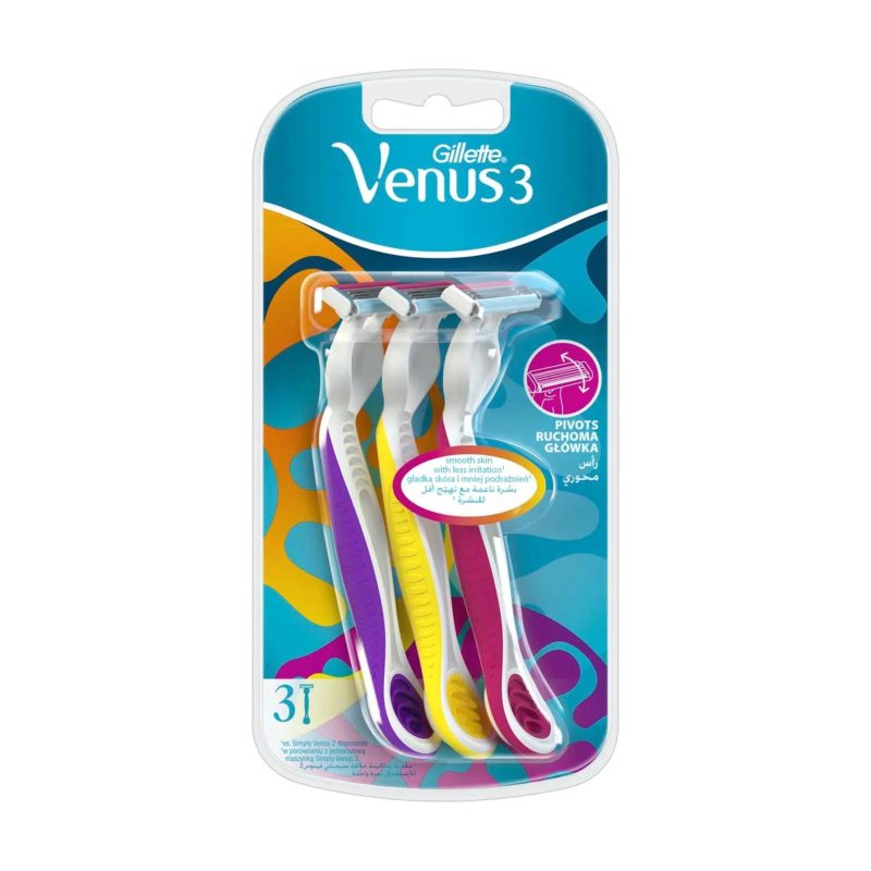 GILLETTE ξυραφάκια venus 3 colors 3τεμ