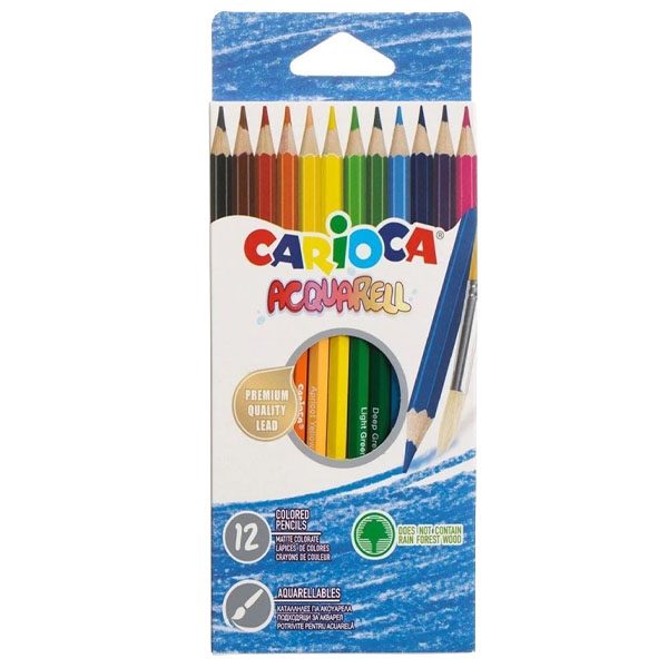 CARIOCA acquarell ξυλομπογιές 12τεμ