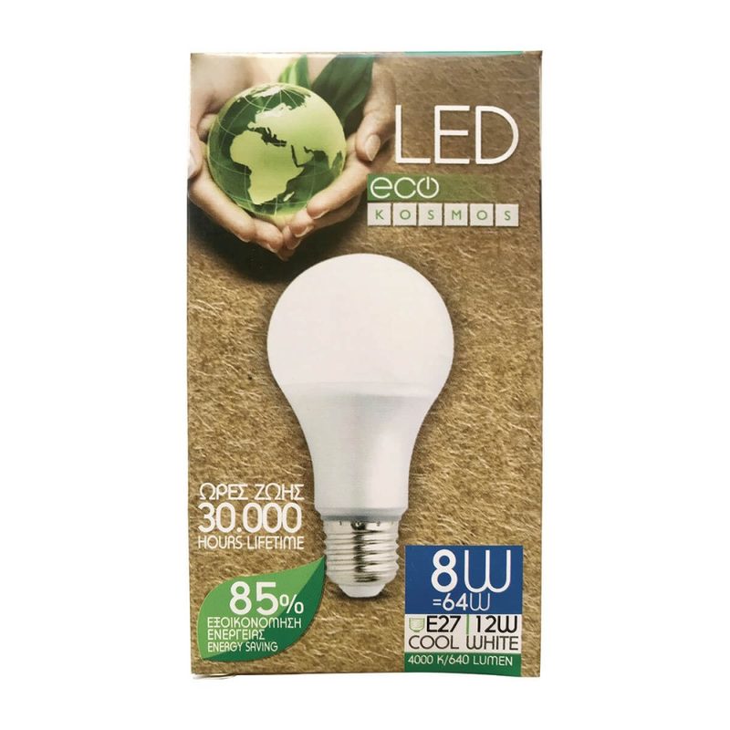 KOSMOS λάμπα led 8W E27 4000K – Λάμπες LED