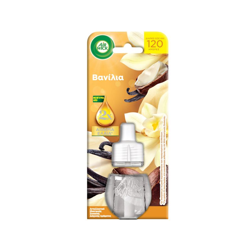 AIR WICK ανταλλακτικό αποσμητικό χώρου βανίλια 19ml – Αρωματικά Χώρου