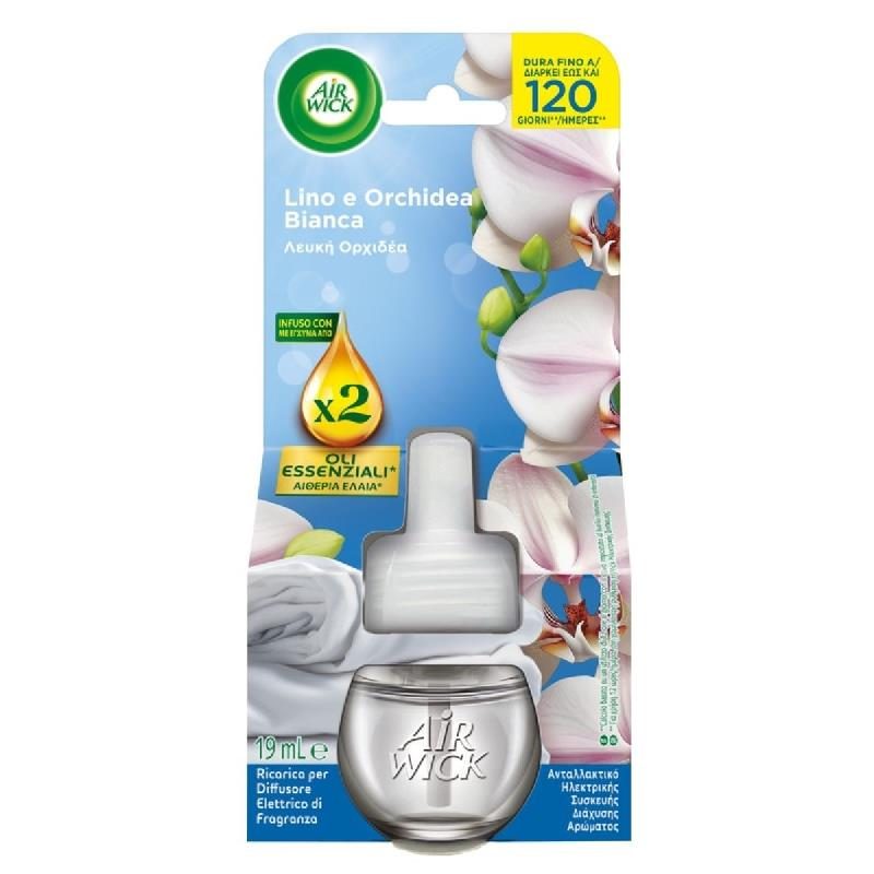 AIR WICK ανταλλακτικό αποσμητικό χώρου λευκή ορχιδέα 19ml – Αρωματικά Χώρου