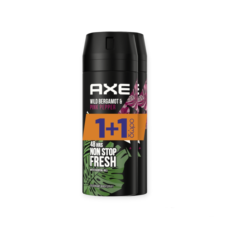 AXE αποσμητικό σώματος spray Wild Bergamot και Pink Pepper 2x150ml – Αποσμητικά
