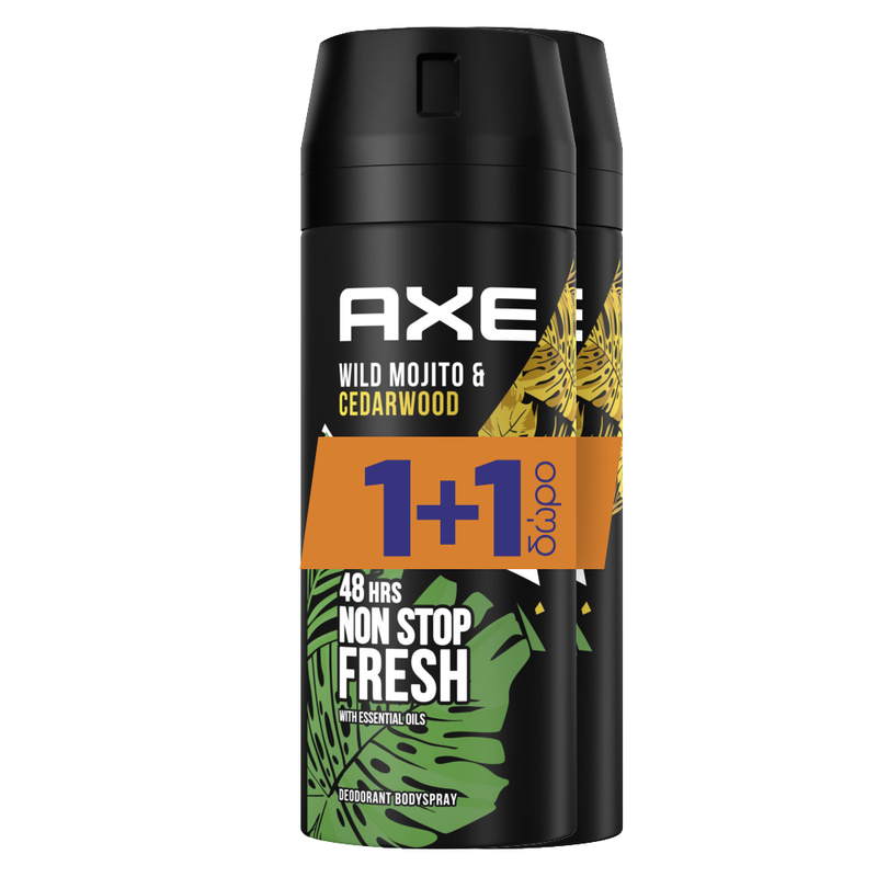 AXE αποσμητικό σώματος spray Wild Mojito και Cedarwood 2x150ml – Αποσμητικά