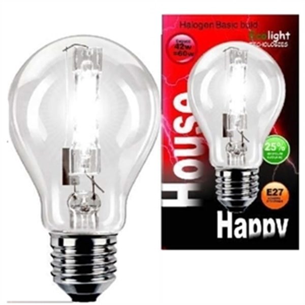 HAPPY HOUSE λάμπα αλογόνου γλόμπος Ε27 42W – Λάμπες Αλογόνου