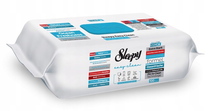 SLEEPY easy clean υγρά μαντηλάκια γενικού καθαρισμού μπλε 100τεμ – Είδη για Σκούπισμα και Σφουγγάρισμα