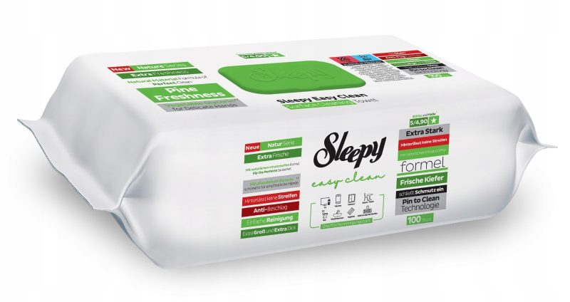 SLEEPY easy clean υγρά μαντηλάκια γενικού καθαρισμού pine freshness πράσινο 100τεμ – Είδη για Σκούπισμα και Σφουγγάρισμα