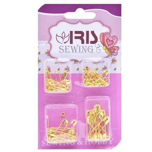IRIS SEWING παραμάνες ανάμεικτες χρυσές 48τεμ – Εργαλεία Ραπτικής