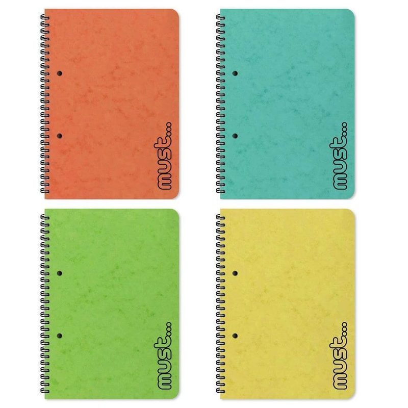 MUST τετράδιο σπιράλ 4 θεμάτων craft 120φ 17x25cm – Σχολικά Τετράδια